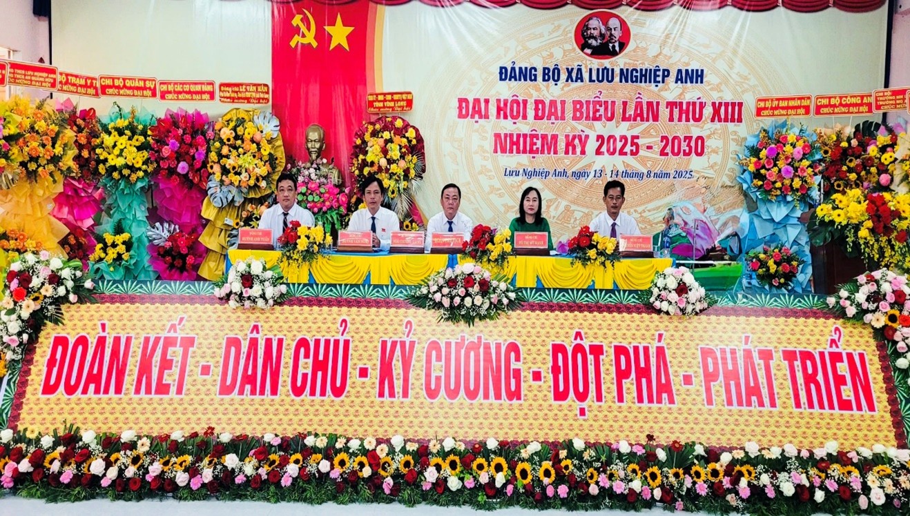 Đảng bộ xã Lưu Nghiệp Anh tổ chức thành công Đại hội đại biểu lần thứ XIII, nhiệm kỳ 2025 - 2030