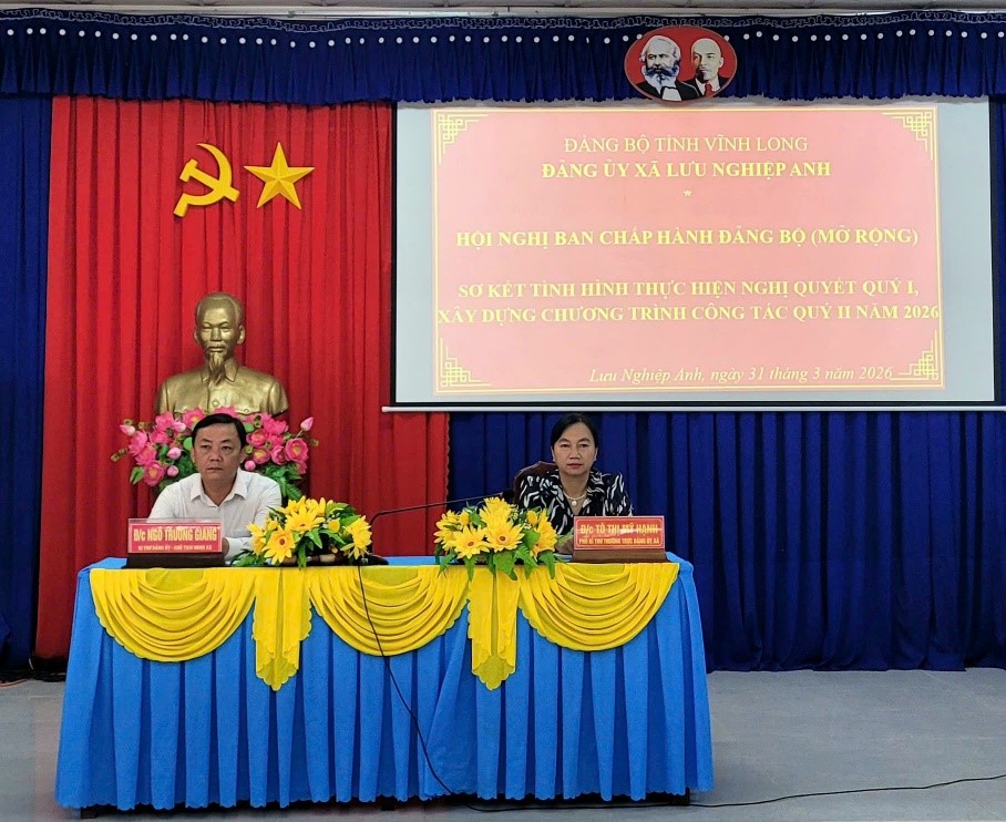Lưu Nghiệp Anh tổ chức hội nghị sơ kết tình hình thực hiện Nghị quyết quý 1 và triển khai chương trình công tác quý 2 năm 2026
